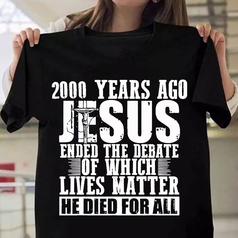 Elevate Your Faith with the "Jesus Ended The Debate" T-Shirt!