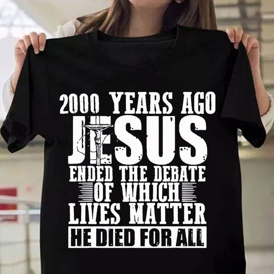 Elevate Your Faith with the "Jesus Ended The Debate" T-Shirt!