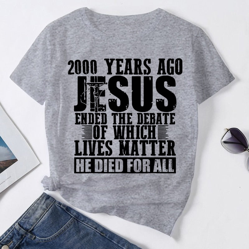 Elevate Your Faith with the "Jesus Ended The Debate" T-Shirt!