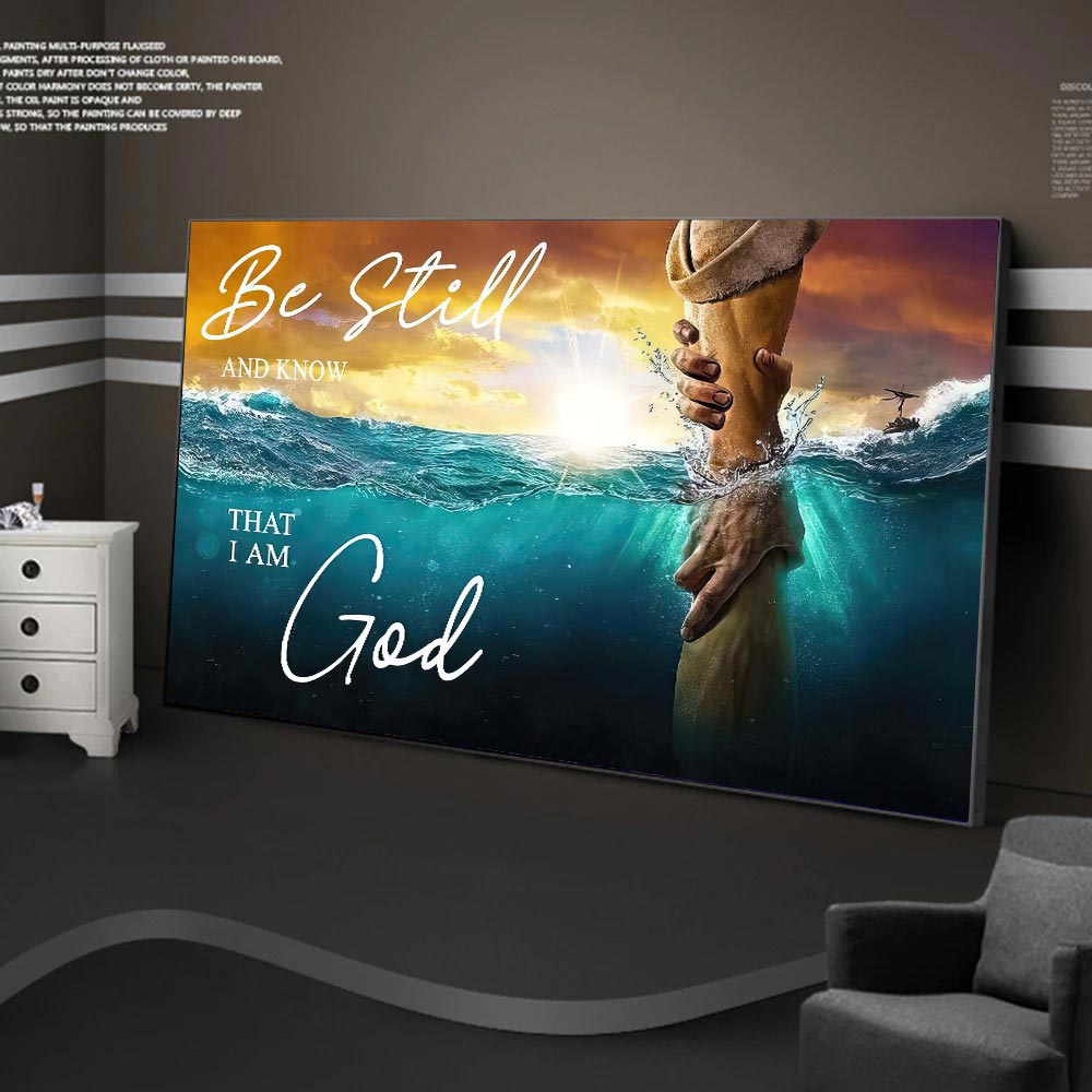 'Be Still and Know that I am God' Wall Canvas Print