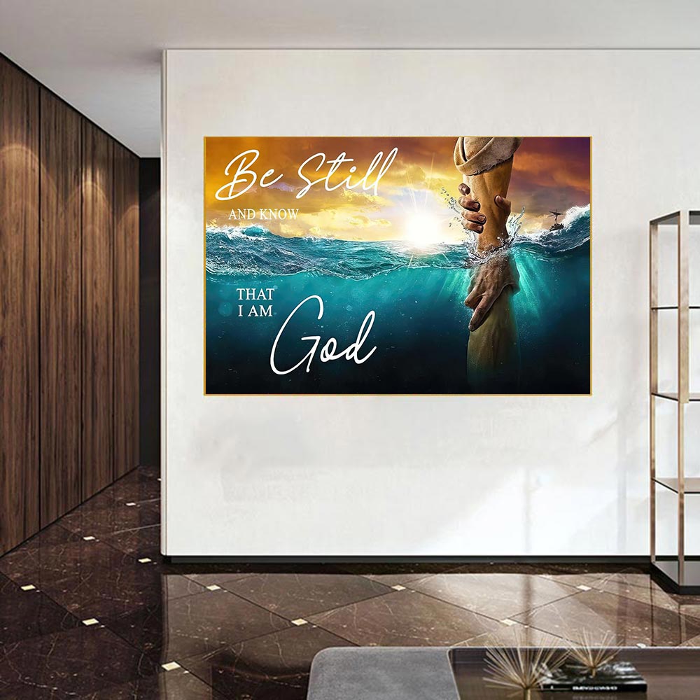 'Be Still and Know that I am God' Wall Canvas Print