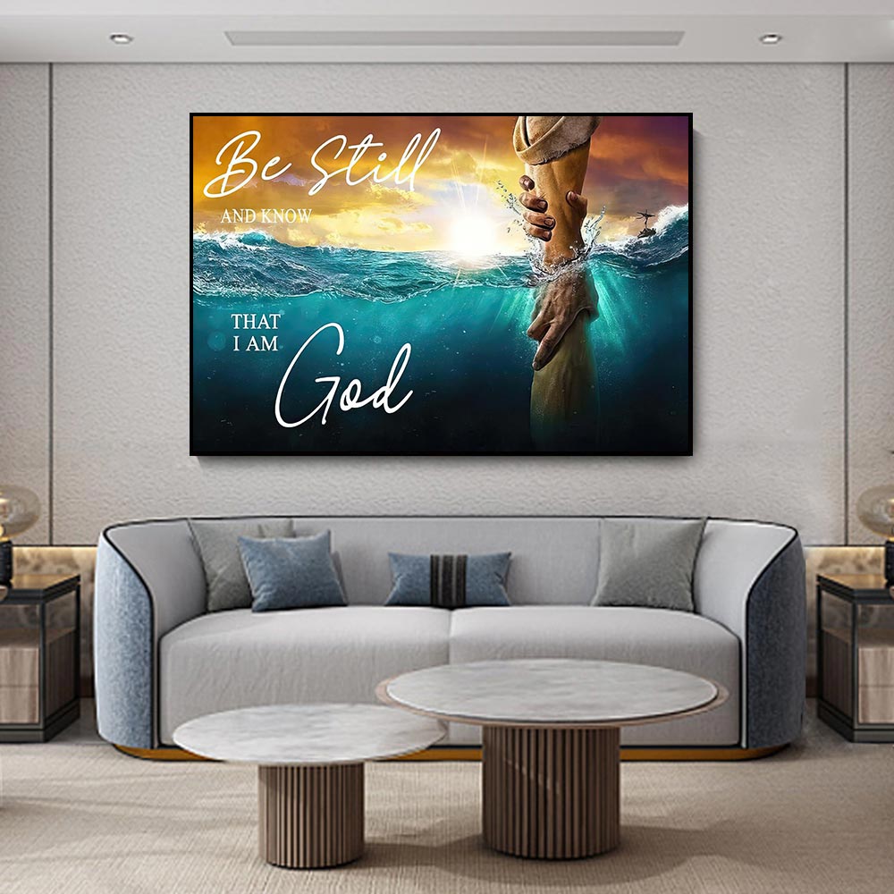 'Be Still and Know that I am God' Wall Canvas Print