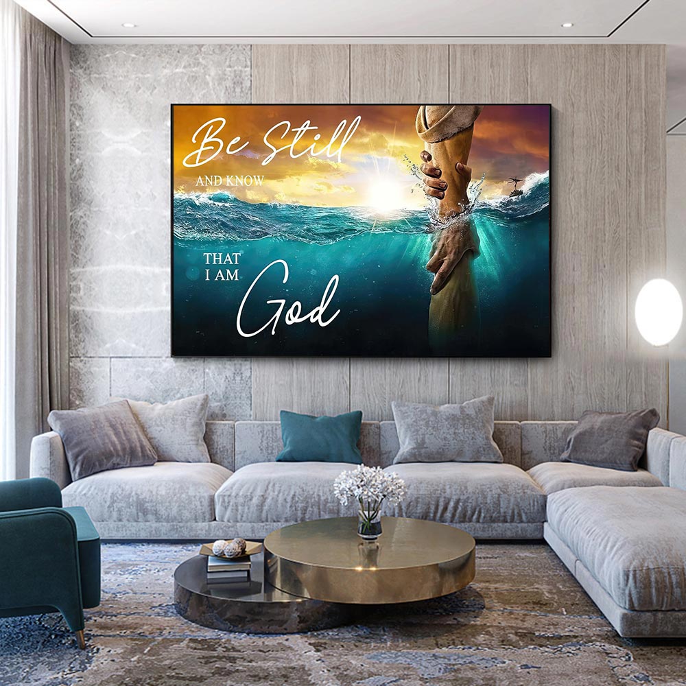 'Be Still and Know that I am God' Wall Canvas Print