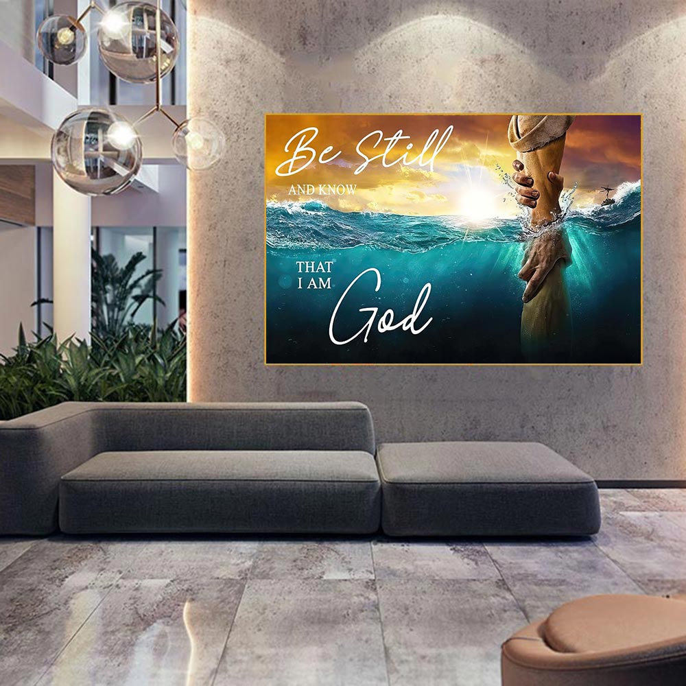 'Be Still and Know that I am God' Wall Canvas Print